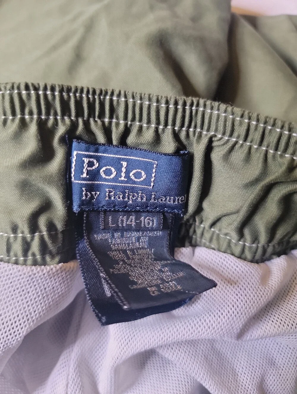 Polo By Ralph Lauren Olive Green Boys Swim Trunks